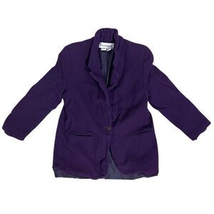 Norton McNaughton Wool Blazer Purple Size 12 Women Jacket